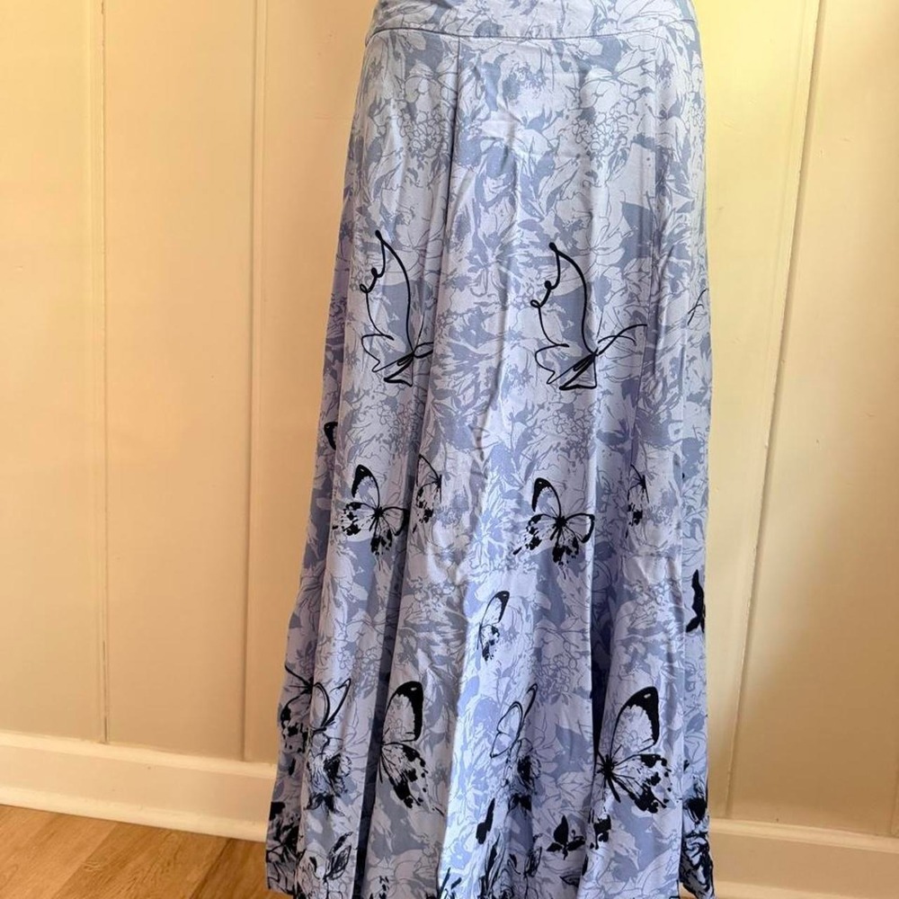 Soft Surroundings Butterfly Print Midi Skirt